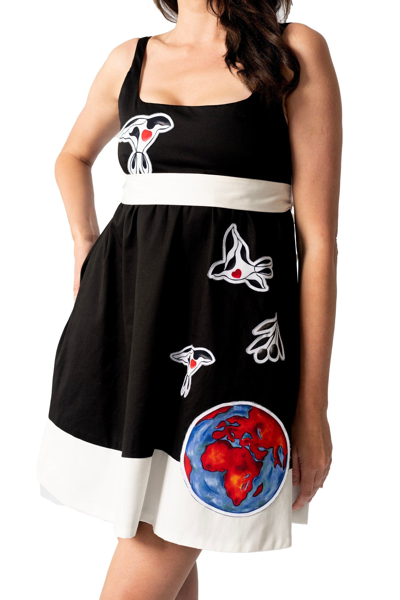 Black Elegant Women's Mini Dress - Peace Messengers