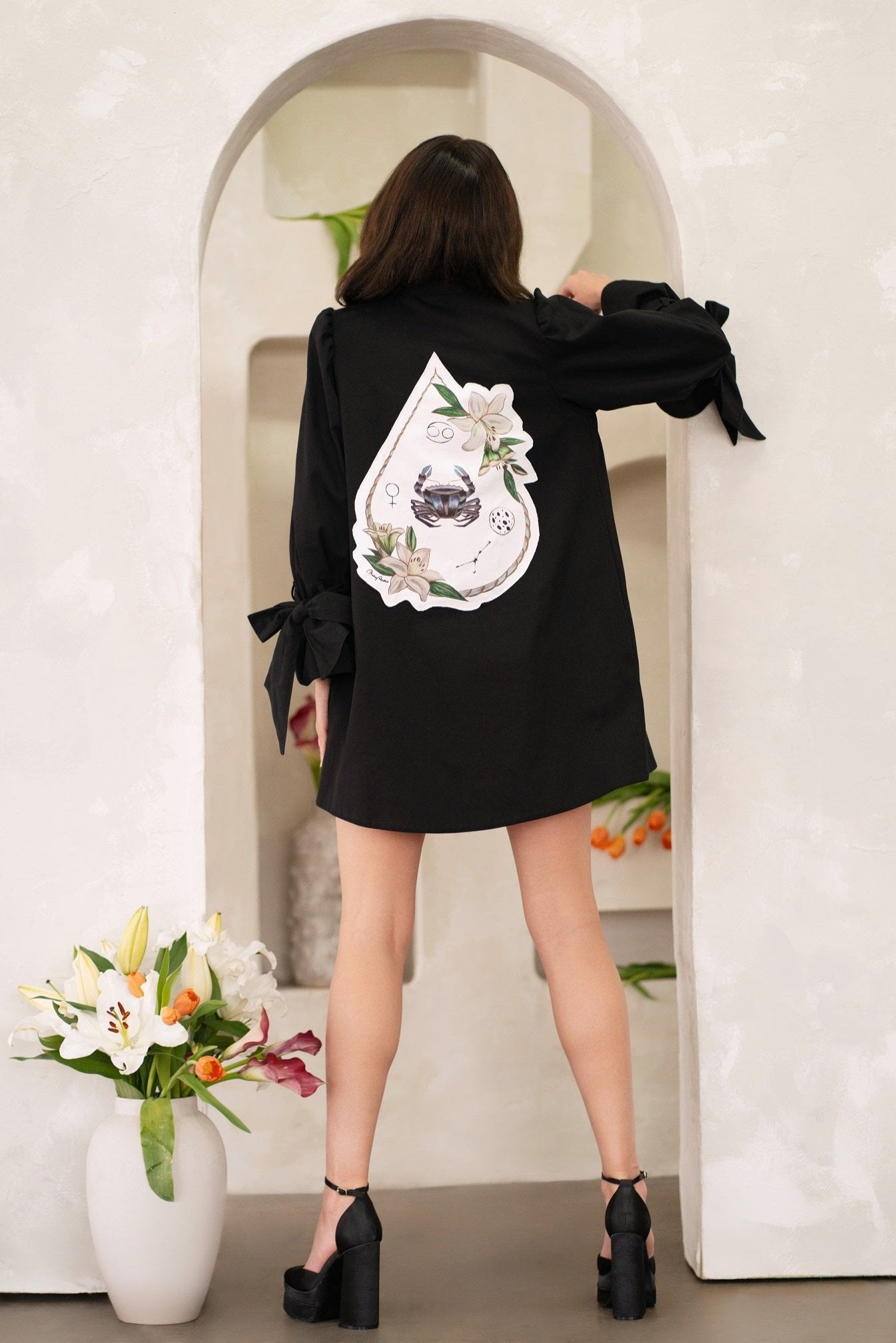 Women Cancer Zodiac Flared Jacket - (June 21 - July 22)