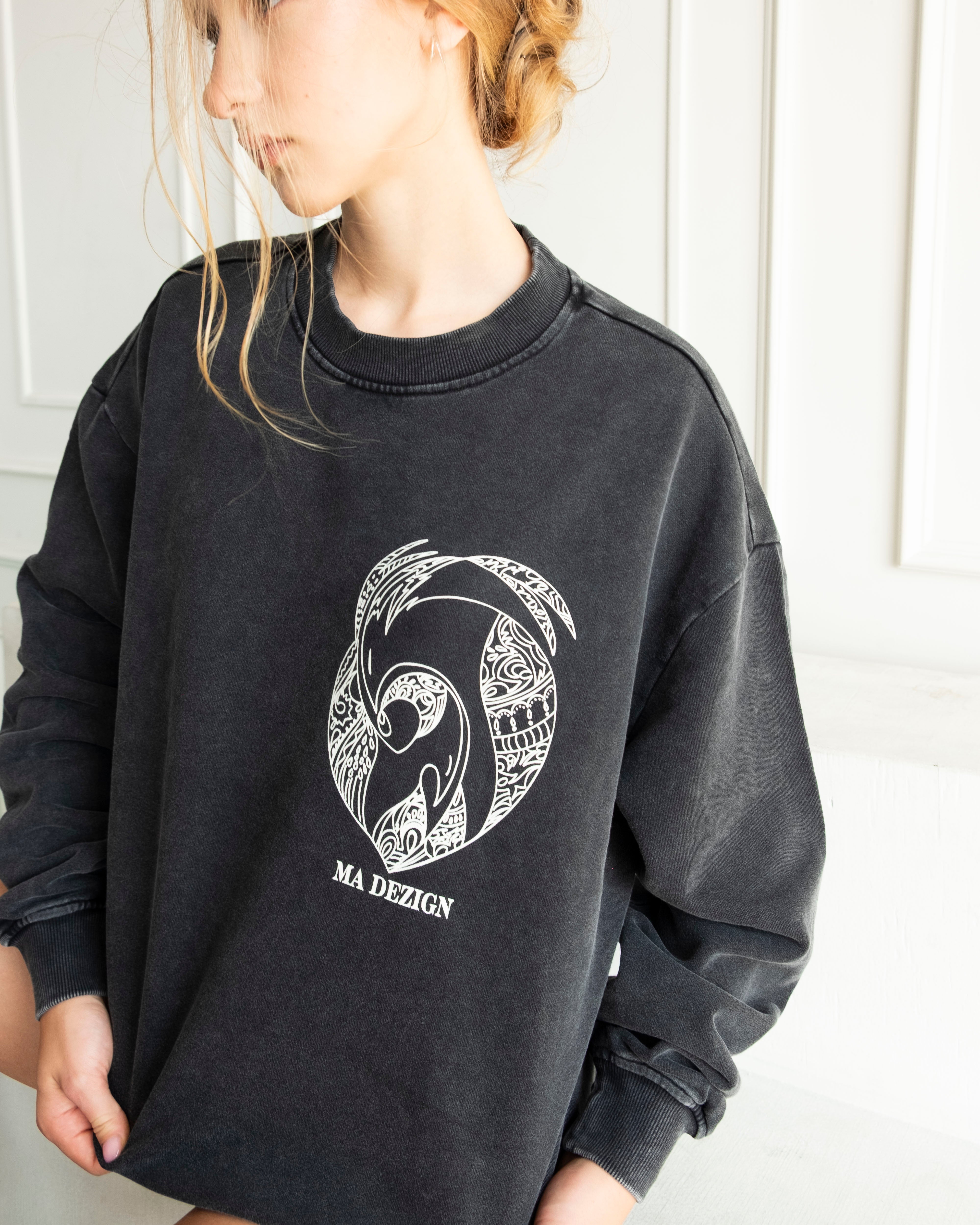 Miniature Birds Cropped Hoodie - Artistic Casual Wear in Unisex Sizes