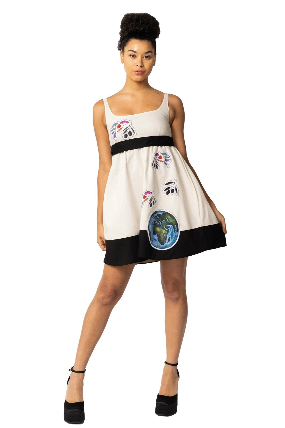 White Elegant Women's Mini Dress - Peace Messengers