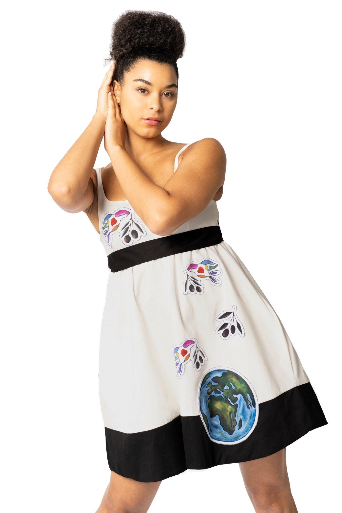 White Elegant Women's Mini Dress - Peace Messengers