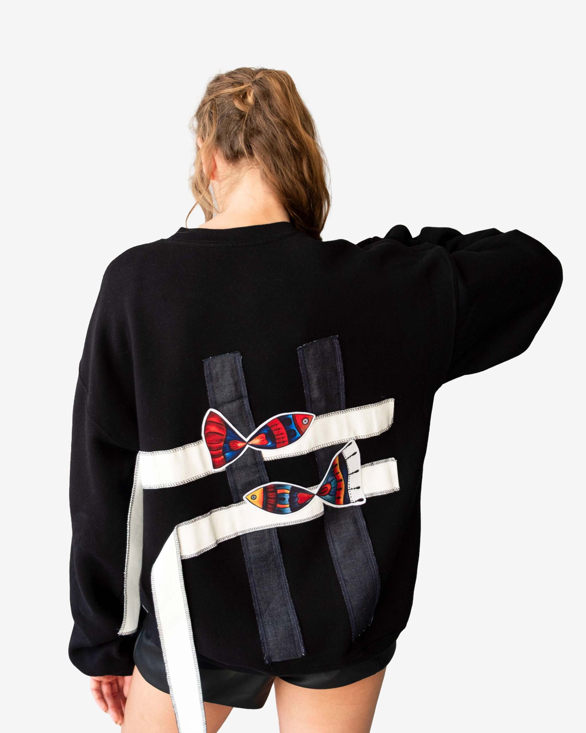 Artisan Fish Patchwork Crewneck