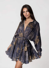 Flared Mini Dress – Twilight Ocean Dream