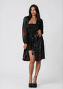 Women Midi Kimono Robe- Midnight Ocean Dream