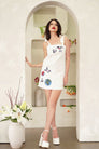 White Elegant Women's Mini Dress - Peace Horizon